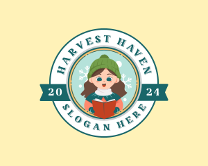 Cute Christmas Caroler logo design