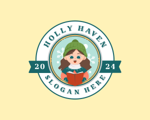 Cute Christmas Caroler logo design