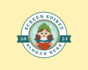 Cute Christmas Caroler logo design