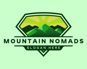 Mountain Outdoor Hiking logo design