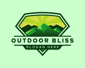 Mountain Outdoor Hiking logo design