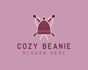 Beanie Knitting Needlework logo design