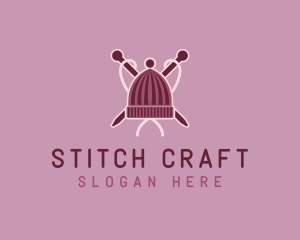 Beanie Knitting Needlework logo design