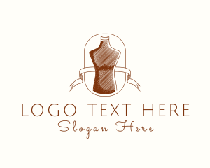 Mannequin Ribbon Banner logo