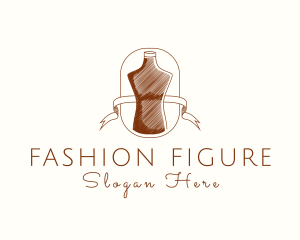 Mannequin Ribbon Banner logo design