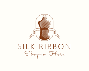 Mannequin Ribbon Banner logo design