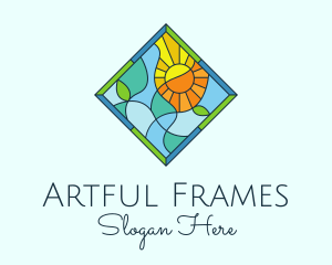 Summer Leaf Stained Glass logo