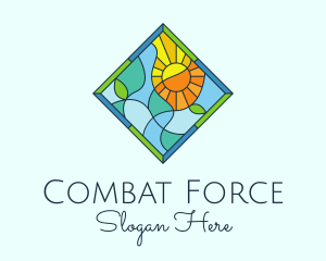 Summer Leaf Stained Glass logo