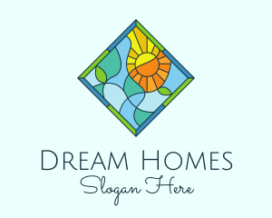 Summer Leaf Stained Glass logo