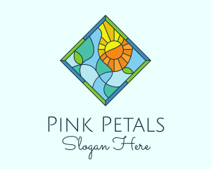 Summer Leaf Stained Glass logo design