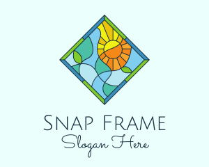 Summer Leaf Stained Glass logo design