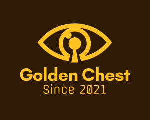 Golden Eye Keyhole logo design