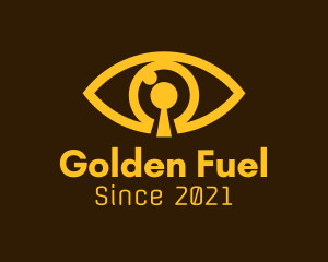 Golden Eye Keyhole logo design