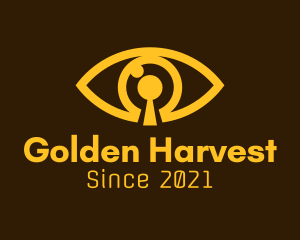 Golden Eye Keyhole logo design