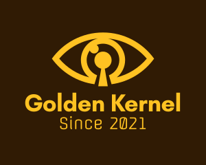 Golden Eye Keyhole logo design