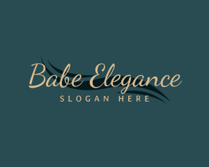 Elegant Wave Salon logo design