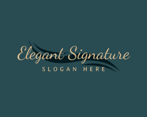 Elegant Wave Salon logo design