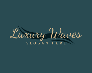 Elegant Wave Salon logo design