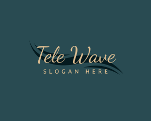 Elegant Wave Salon logo design