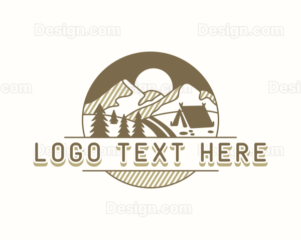 Outdoor Mountain Camping Logo