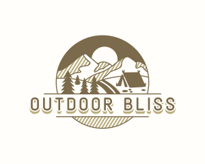 Outdoor Mountain Camping logo design