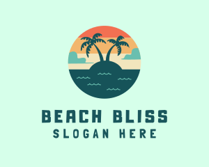 Beach Summer Vacation logo design