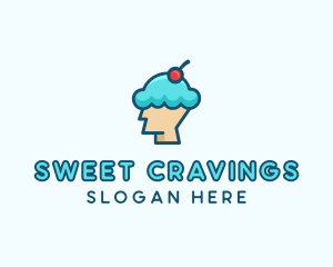 Ice Cream Dessert Head  logo design