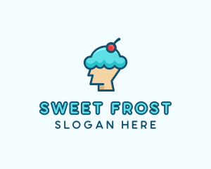 Ice Cream Dessert Head  logo design