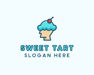 Ice Cream Dessert Head  logo design