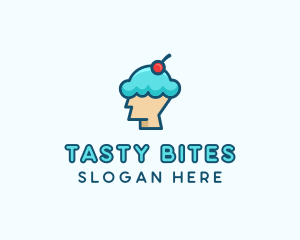 Ice Cream Dessert Head  logo design