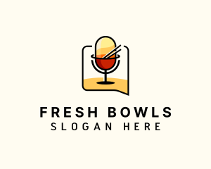 Food Podcast Streaming logo design