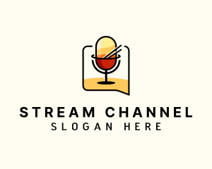 Food Podcast Streaming logo design