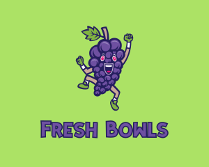 Happy Grape Bunch logo design