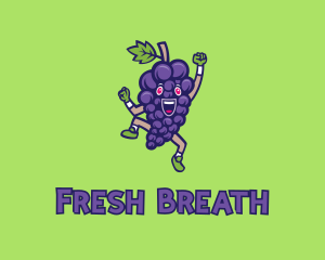 Happy Grape Bunch logo design