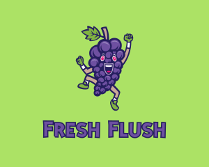 Happy Grape Bunch logo design