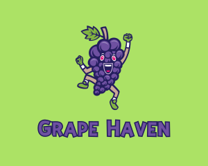 Happy Grape Bunch logo design