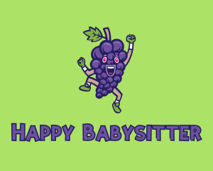 Happy Grape Bunch logo design