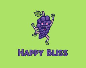 Happy Grape Bunch logo design