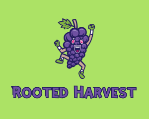 Happy Grape Bunch logo design