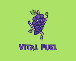 Happy Grape Bunch logo design