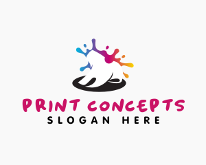 Shirt Paint Printing logo