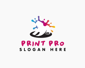 Shirt Paint Printing logo design