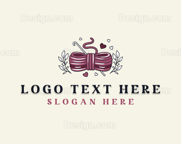 Crochet Yarn Knitting Logo