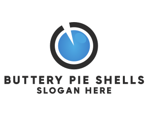 Blue Pie Chart logo design