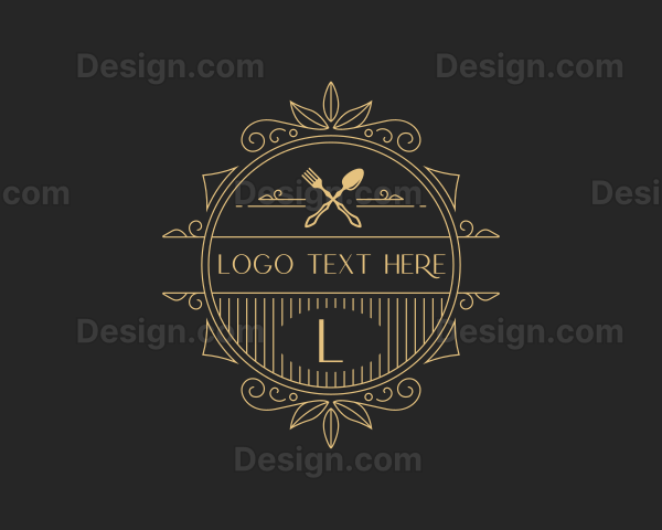 Elegant Gourmet Restaurant Logo