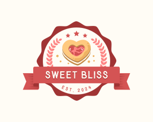 Heart Cookie Pastry logo design