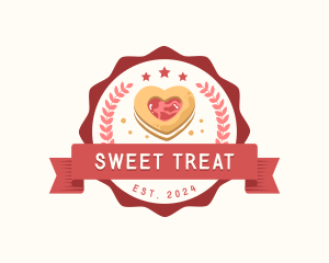 Heart Cookie Pastry logo design