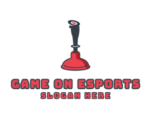 Plunger Joystick Esport logo design