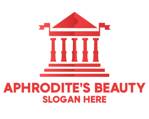 Red Greek Parthenon logo