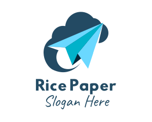 Paper Plane Cloud logo design